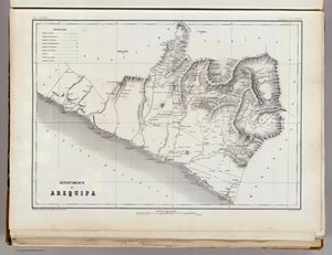 アレキパの地図、1865年 作： Mariano Felipe Paz Soldan